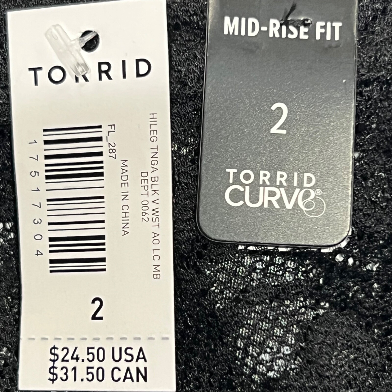 NWT TORRID Mid Rise Fit Pantie Underwear Sz 0X-1X-2X-3X-4X Black Lace