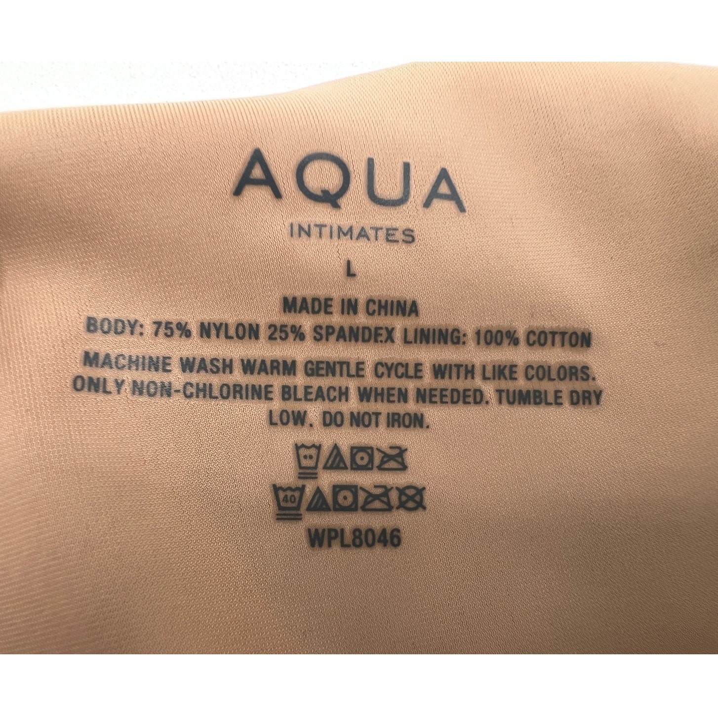 AQUA INTIMATES SIZE LARGE MICROFIBER MID RISE THONG PANTY LATTE CAFE 2 PAIR NEW