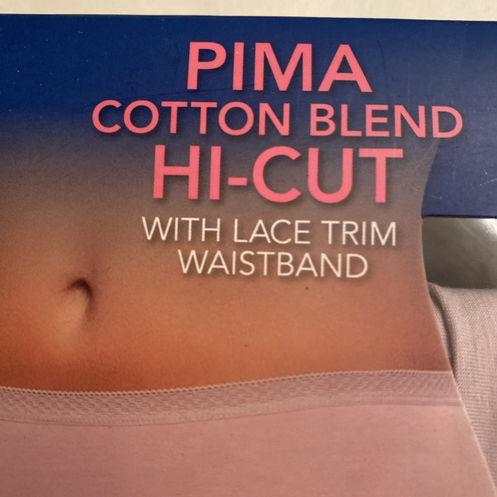 Felina Pima Cotton Blend Hi-Cut Panties Lace Trim 6 Pack Womens Med Or Large NIP