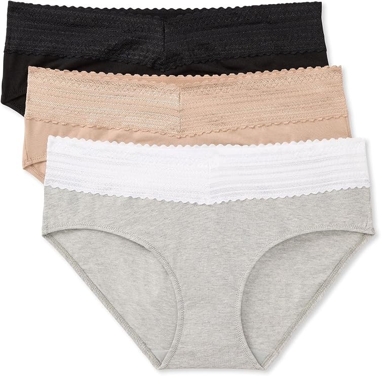 Warner’s Women’s Blissful Benefits Dig-Free Comfort Waist Hipster 3-Pack Ru2263w