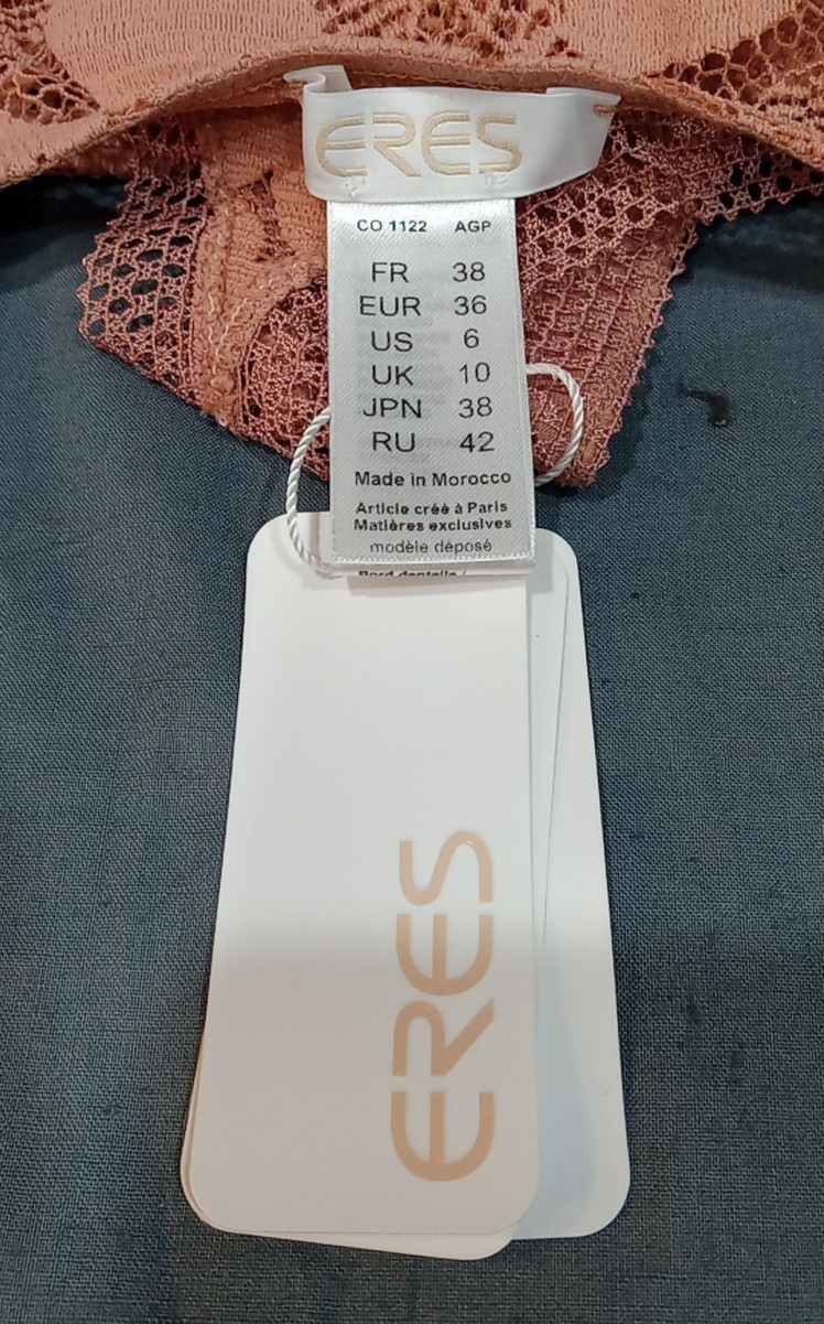 Eres Voile Lace Embroidered Briefs Size FR:38 US:6-New With Tags.