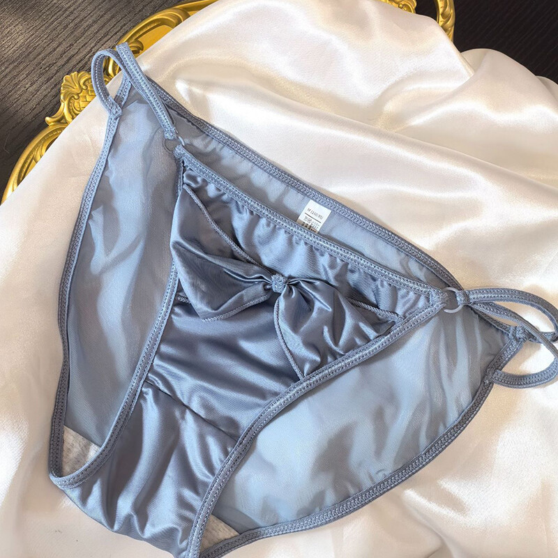 6 Pack Lot Sexy Womens Satin Panties Briefs Bow Sheer Ladies Bikinis Lingeries