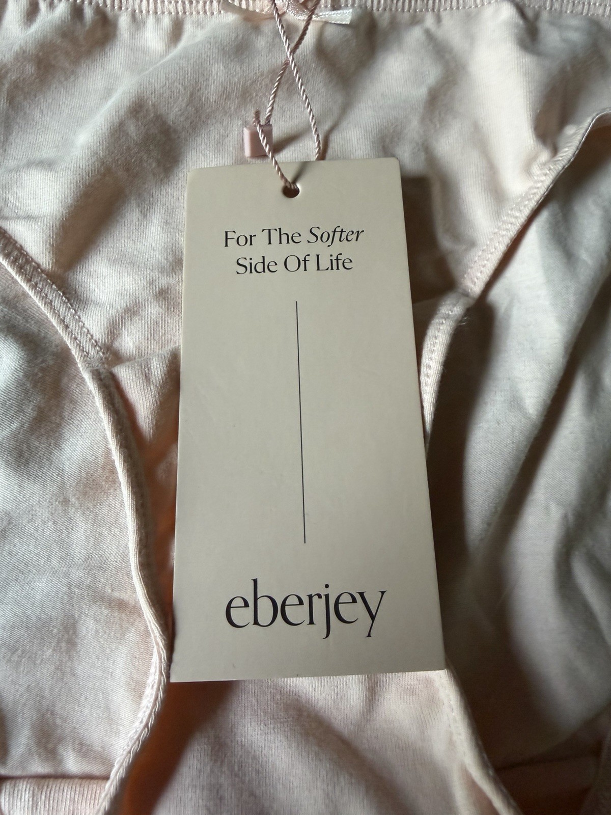 NWT Eberjey Pima Stretch Cotton Bikini in Buff: Size Small/Medium