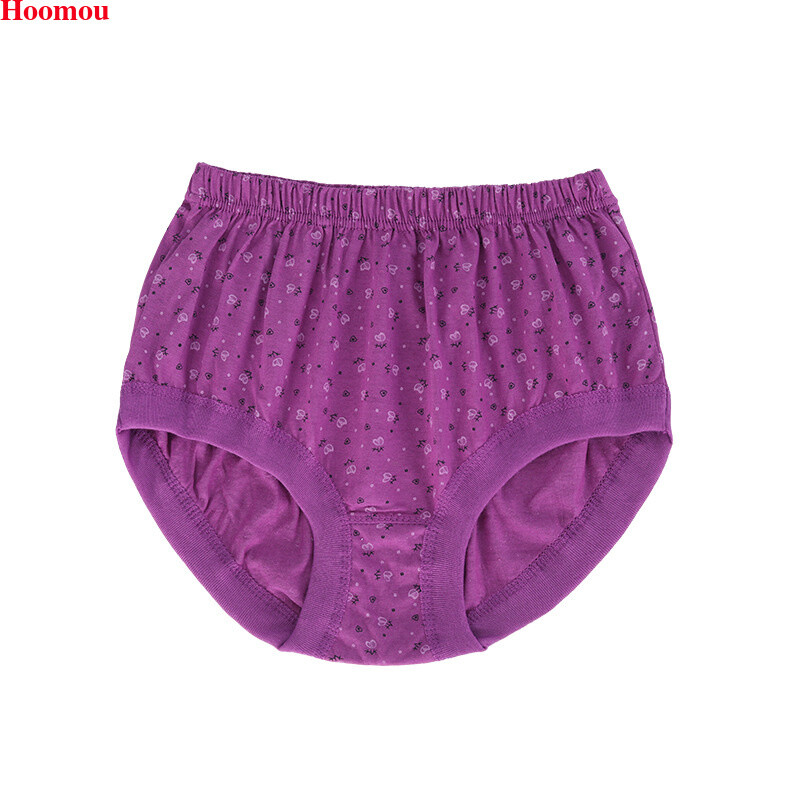 Women Cotton Underwear Mid-High Waist Breathable Comfy Panties Briefs Plus Size