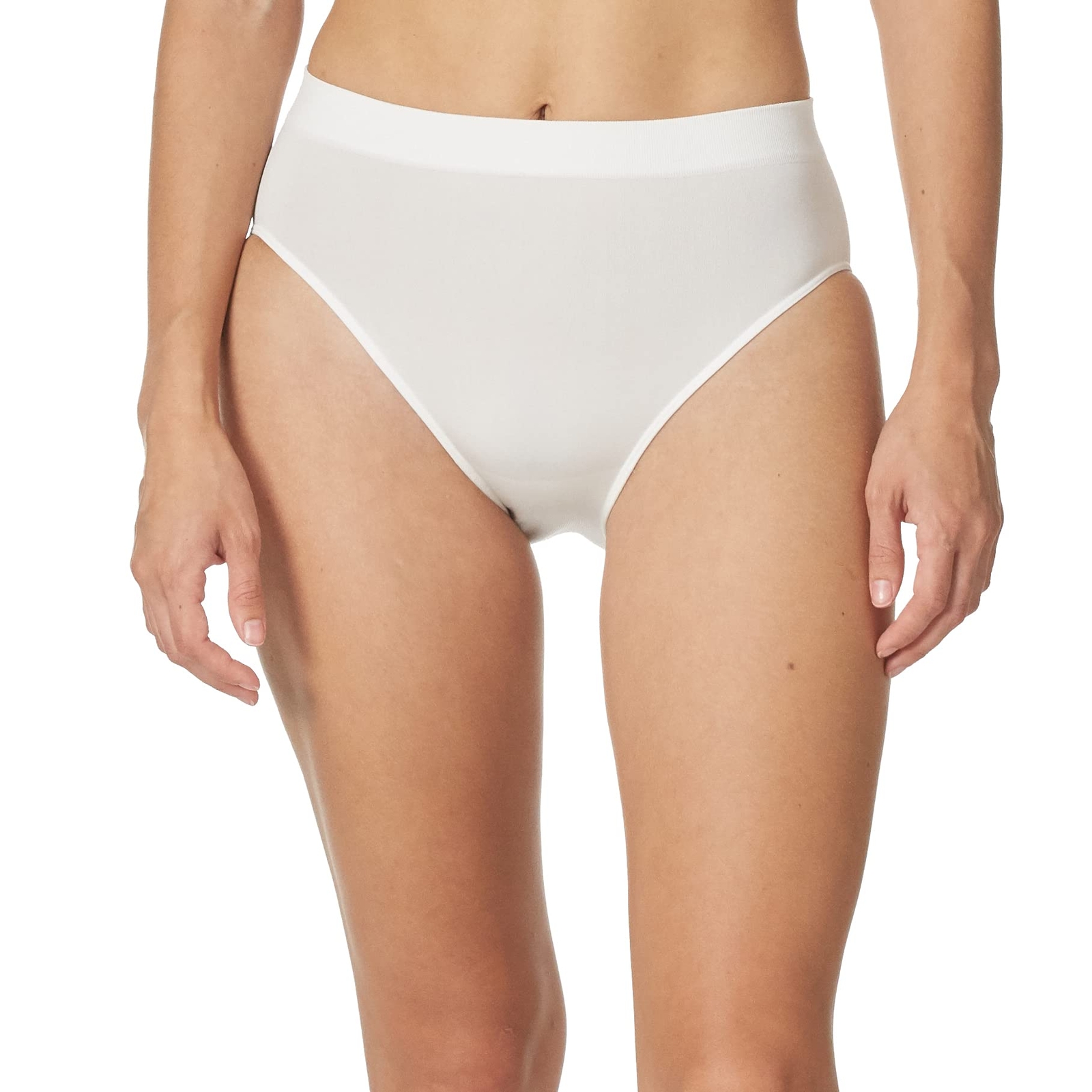 Wacoal 294991 Women’s B-Smooth Hi Cut Panty Brief Panty, White, Small