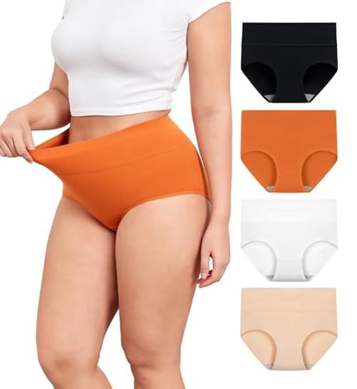 Plus Size Underwear for Women XL-5XL XX-Large Plus Black/Turmeric/White/Nude