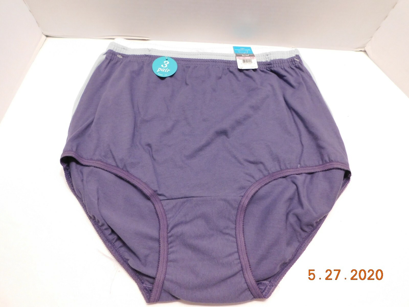 Vanity Fair 3 Pair Perfectly Yours Classic Cotton Brief 6/M Mixed Lot 15320 NWT