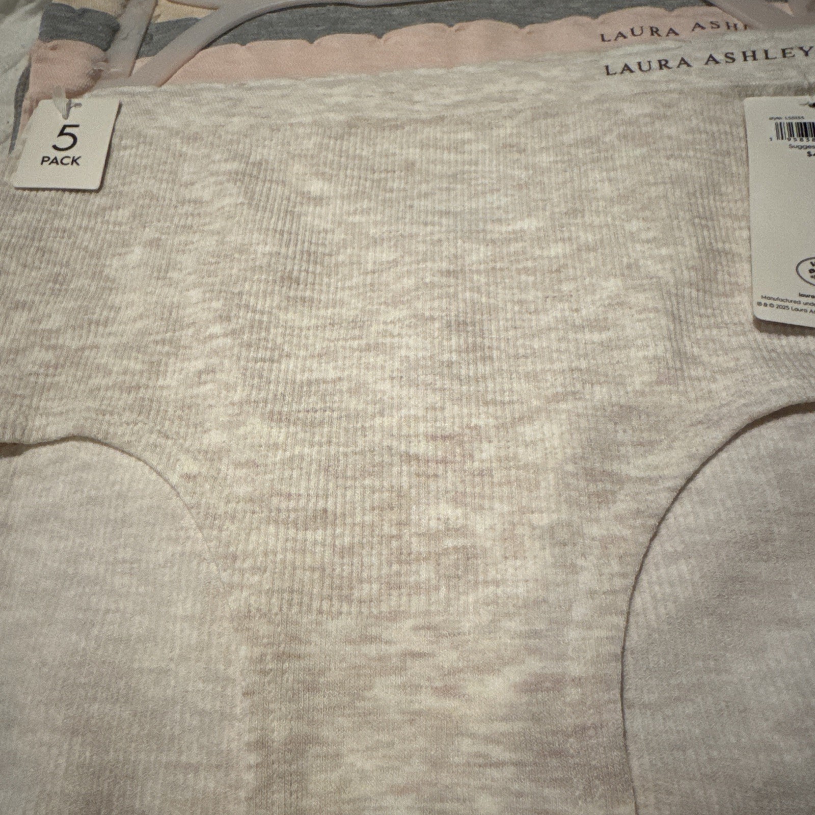 5 Laura Ashley Panties Soft Brief Underwear Lingerie Nylon Spandex Rayon Small