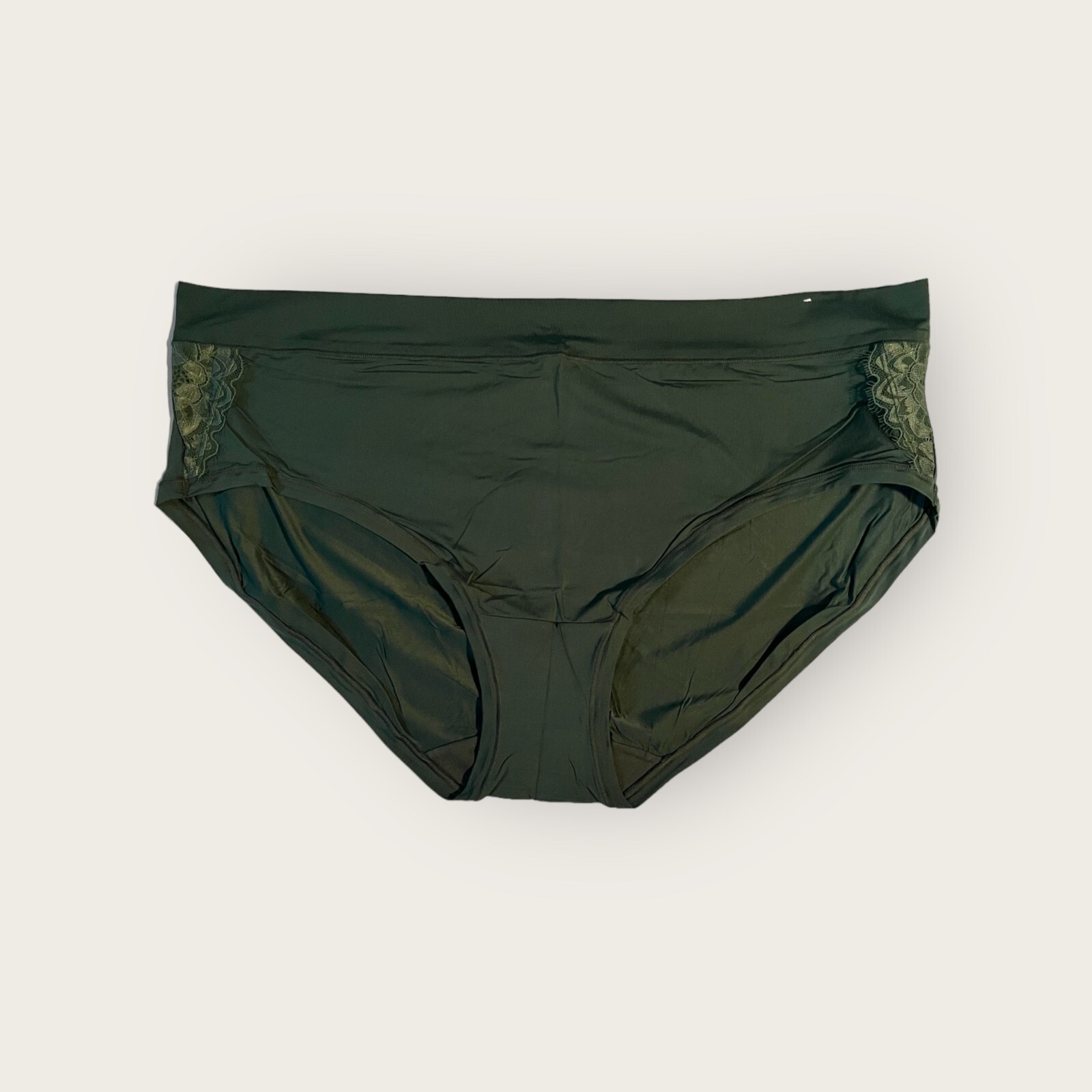 Lane Bryant Cacique Comfort Bliss Hipster Panty with Lace 26/28 Green (0037)