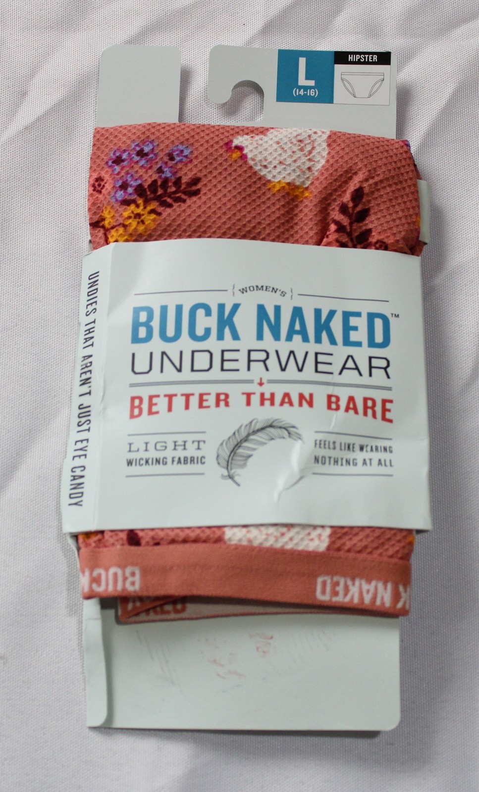 Duluth Trading Co Women’s Buck Naked Hipster DH3 Mauve Floral Chicken Large NWT