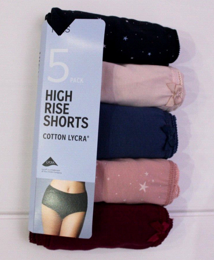 Ex M & S Ladies 5 Pack Cotton Lycra High Rise Shorts Briefs Midis Underwear