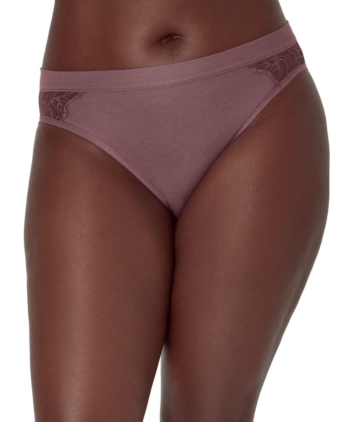 Bali Women’s Breathe Lace High-Cut Underwear DFCMHH-currant purple-M/6
