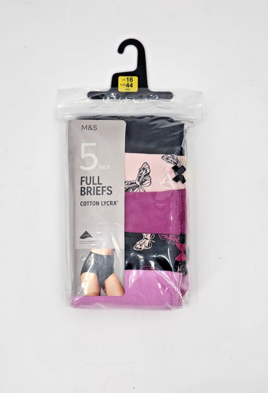 M&S Ladies 5 Pack Cotton Lycra Full Briefs Knickers Underwear Sizes 10 to 24