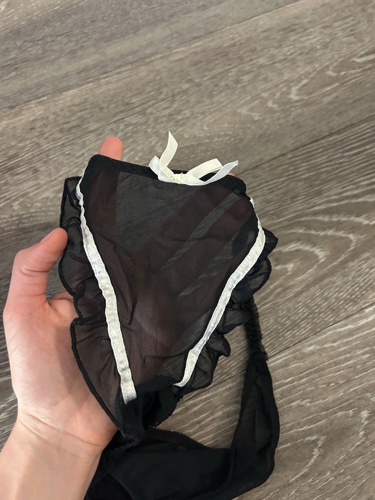 Sexy Black White Bow Lace Panties Coquette Dainty Sexy Feminine