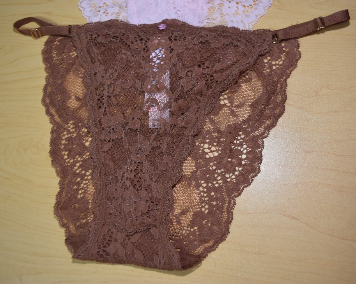 3 Victoria’s Secret Adjustable Lace Dream Angels Mini String Bikini Panty XL Lot