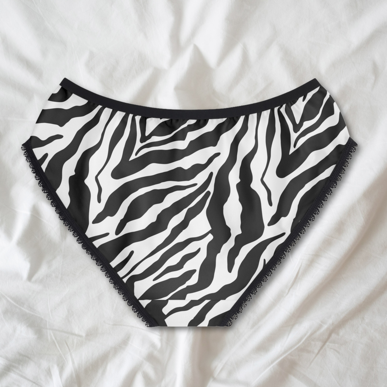 Zebra Stripe Pattern Women’s Briefs | Animal Print Lingerie Panties, Underwear
