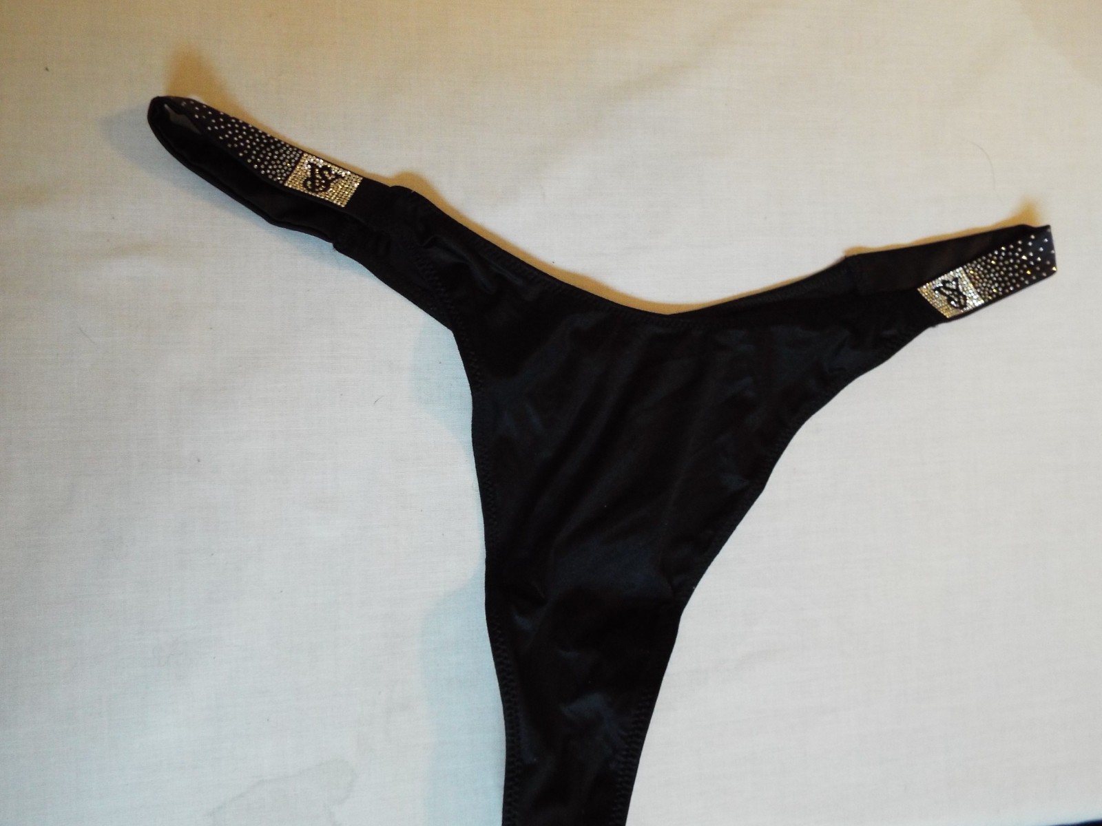 NWT Victoria’s Secret Very Sexy Shine Strap Thong Panty Black XL