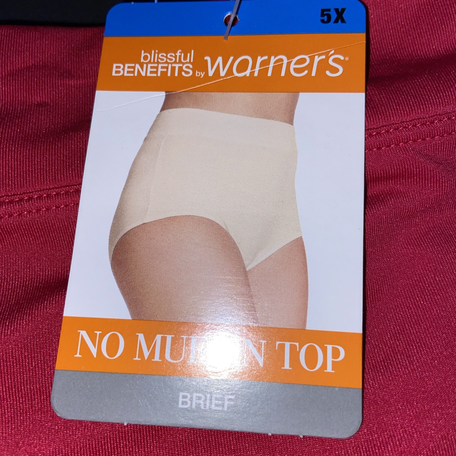 Warners Set Of 3 Assorted No Muffin Top Brief Panties / Size 5X