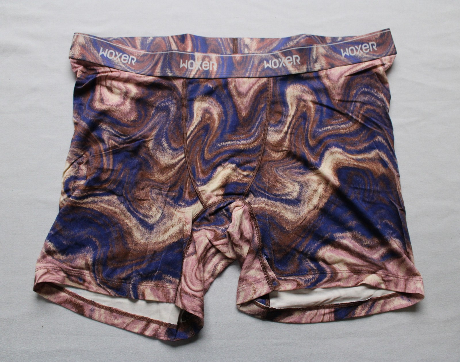 Woxer Women’s Baller Soft Modal Boxer Briefs DH3 Hazy Rouge Marble 2XL NWT