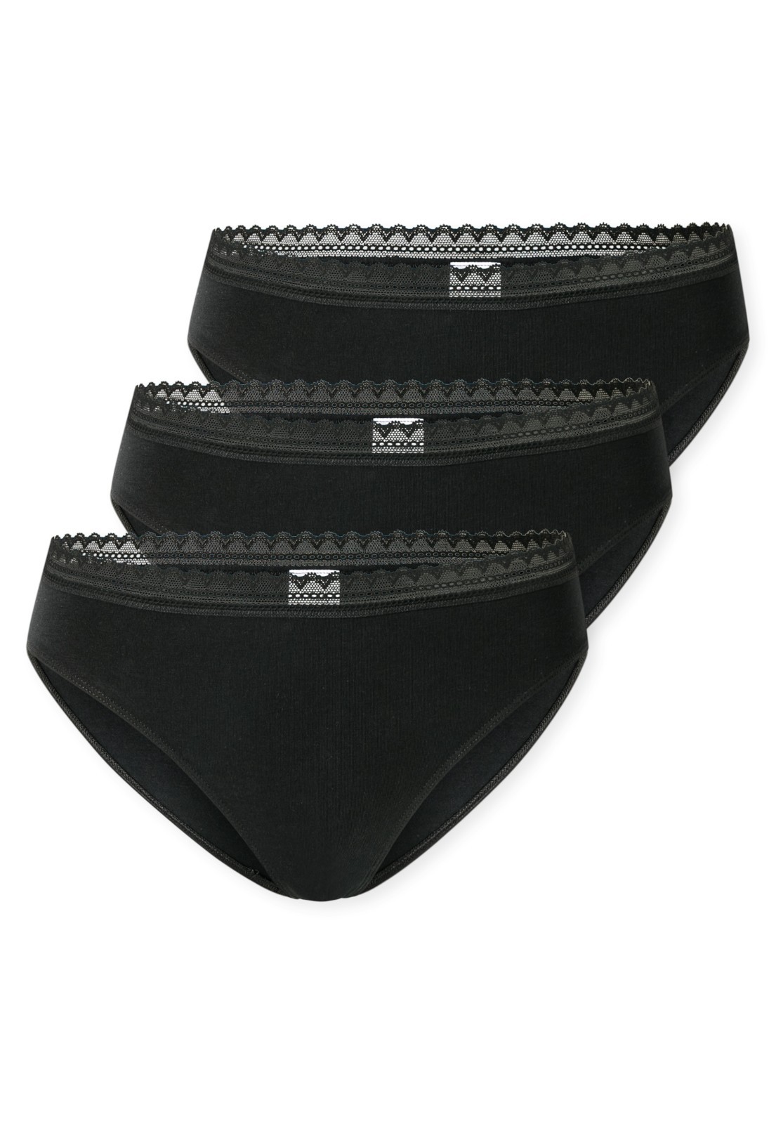 Schiesser women’s Rio briefs 3 pack 95/5 fashion lace 36-48 S-4XL underwear