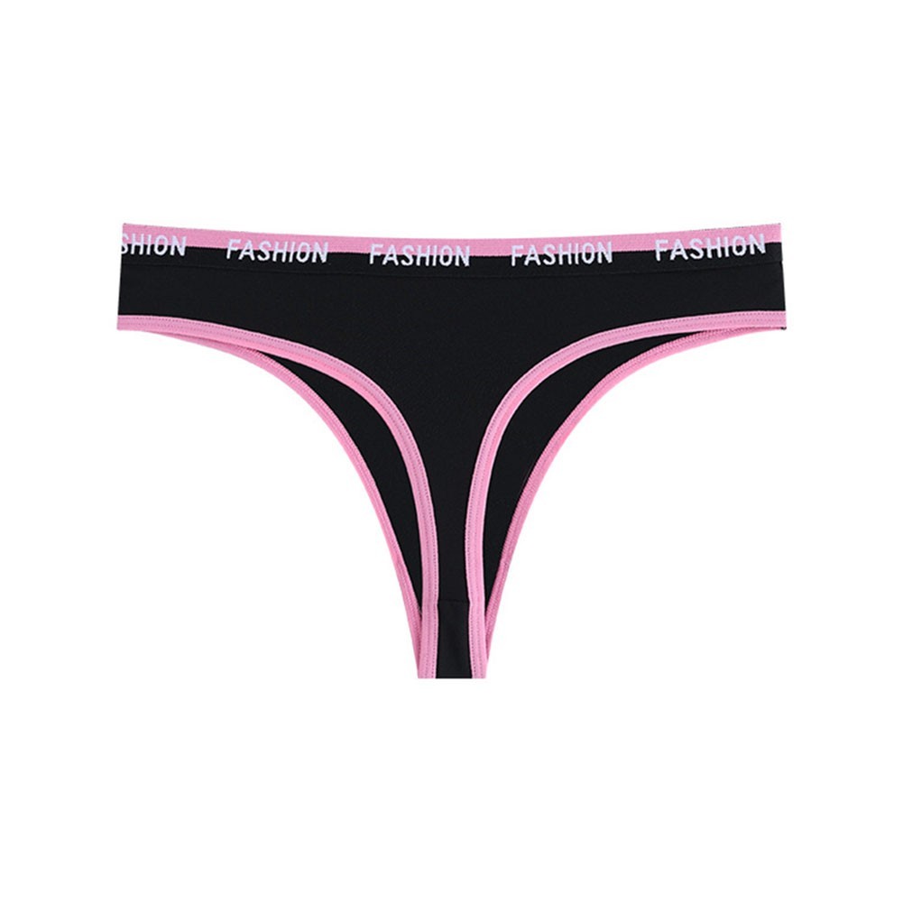 Seamless Low Waist Underwear for Women Letter Print Polyester Material