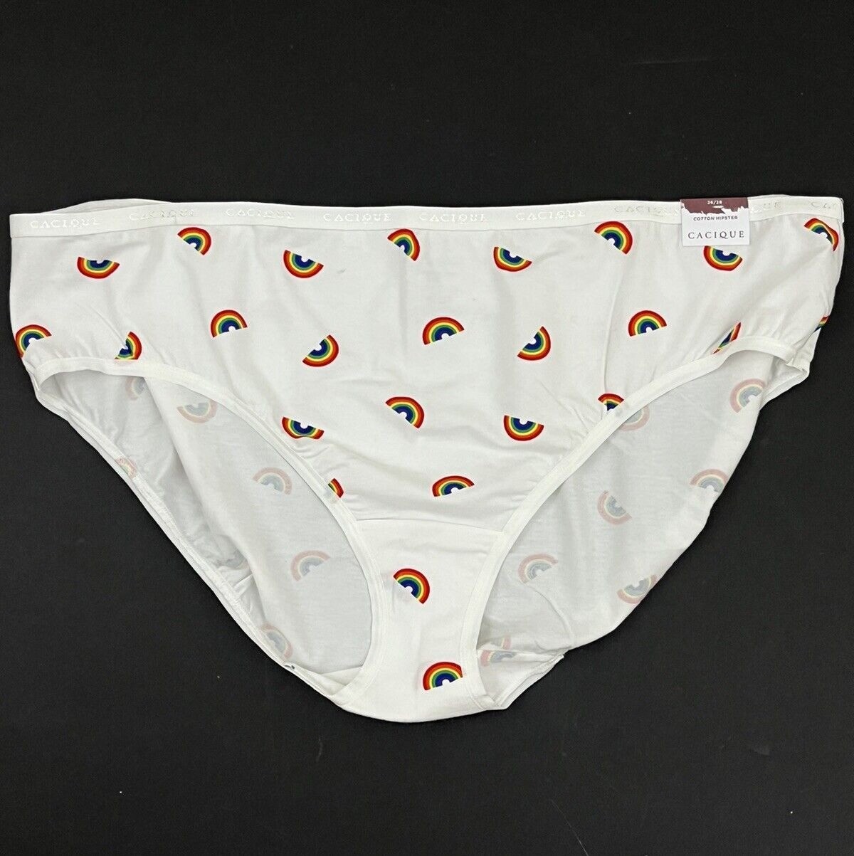 Cacique Women’s 26/28 Cotton Hipster Panty Rainbow Pride NWT