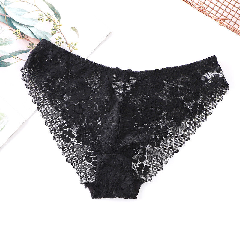 5 Pack Lot Sexy Womens See Through Lace Panties Lingeries French Underwear Brief