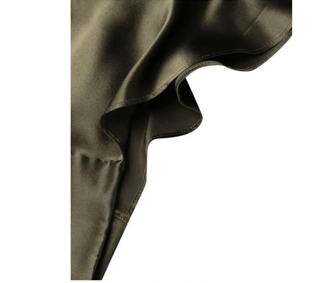 MAISON CLOSE Flared Satin-Finish Briefs XS NWT Khaki Green