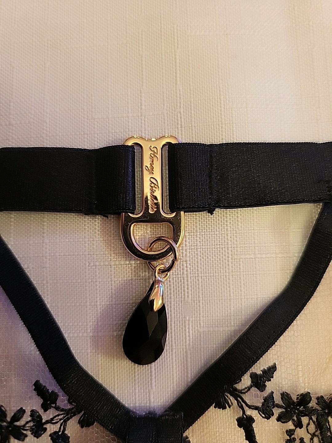 Honey Birdette Charlotta Thong Black Size XL RRP £55.00 Brand New With Tags