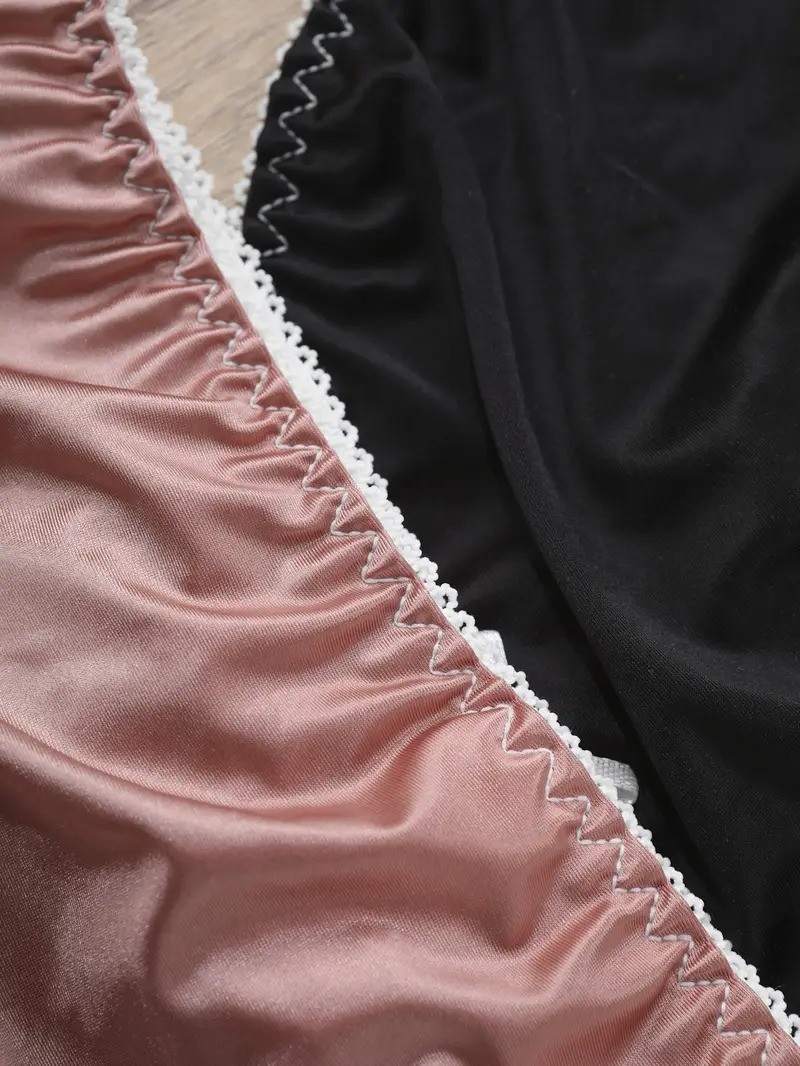 Satin with Embroidered Lace Accents Panties Great for Men Size X-Large (BG 36)