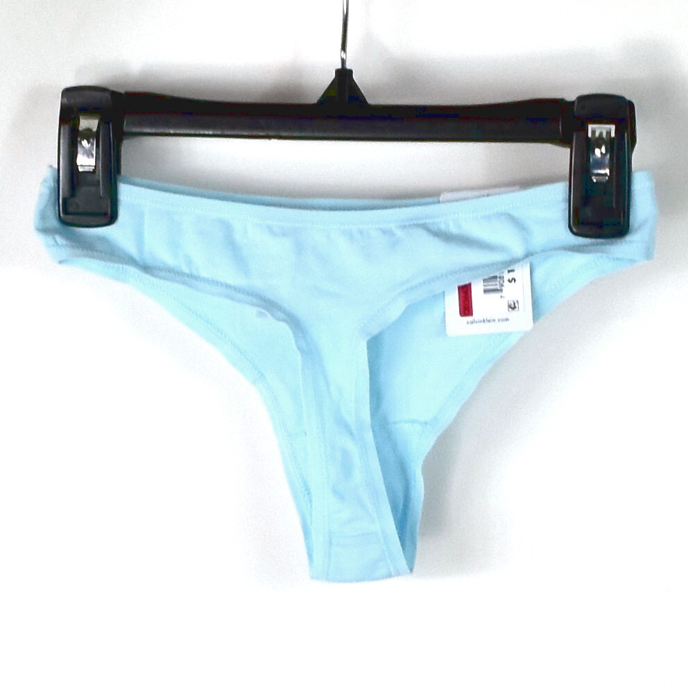 Calvin Klein Womens Form Cotton Thong Blues & Green Choose Size New Panty QD3643
