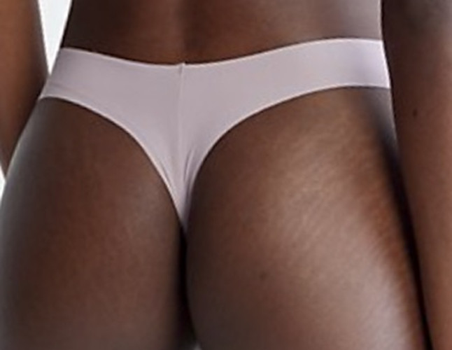 CALVIN KLEIN Invisibles Black Nirvana Lt Grey 3 pk Thong Panty Womens Sz M 6 L 7
