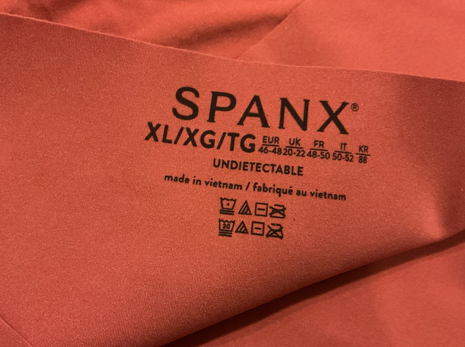 SPANX Women’s Undie-tectable Microfiber Thong Panties Winter Rose XL NWT