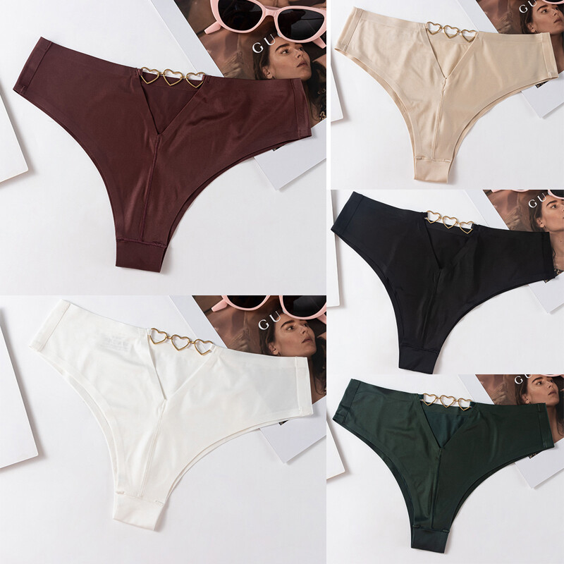 5PCS/LOT Sexy Womens Silky Panties Briefs Thongs G string Underwear Lingeries