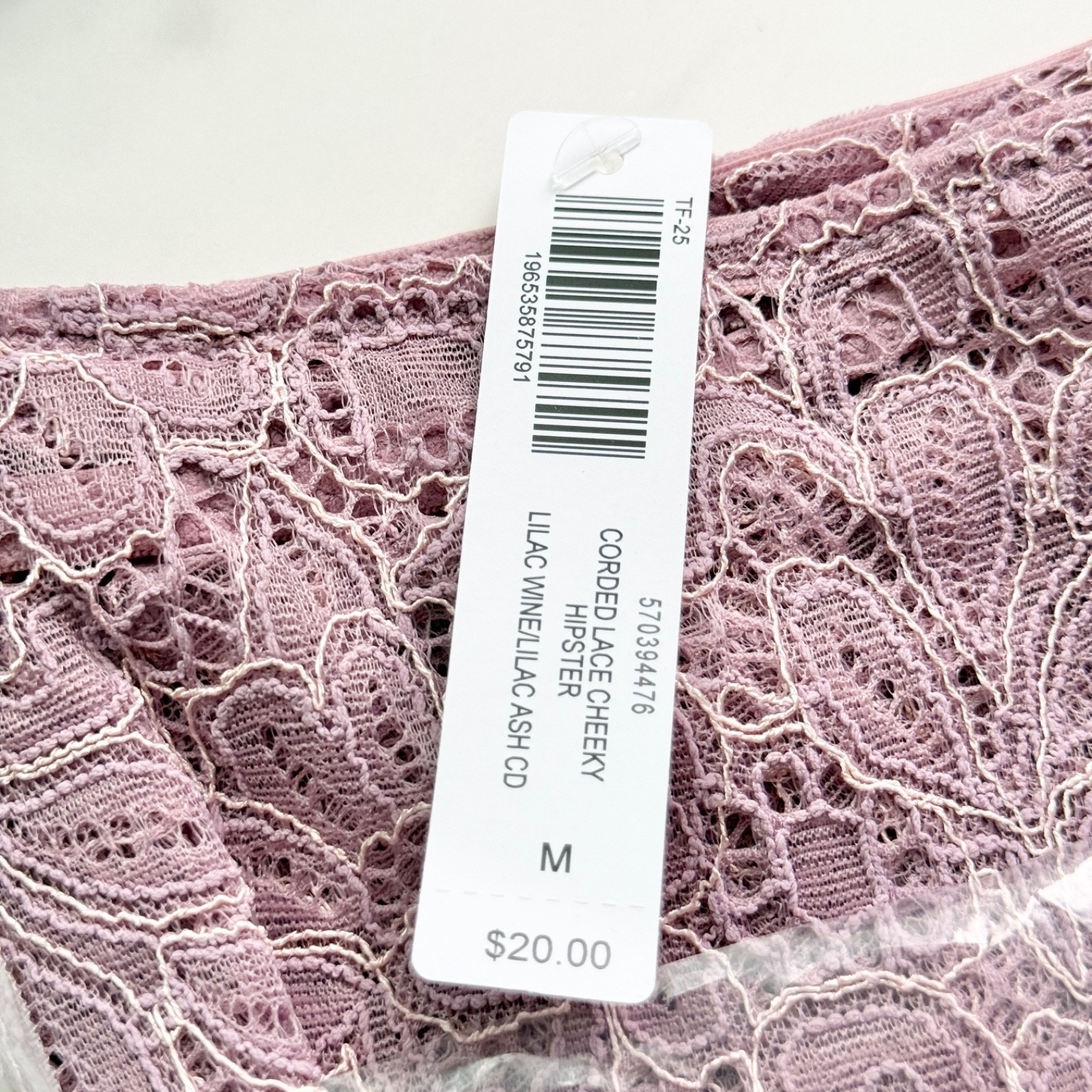 Soma Corded Lace Cheeky Hipster Panty Lilac Wine/Lilac Ash CD SZ S/M/L/XL