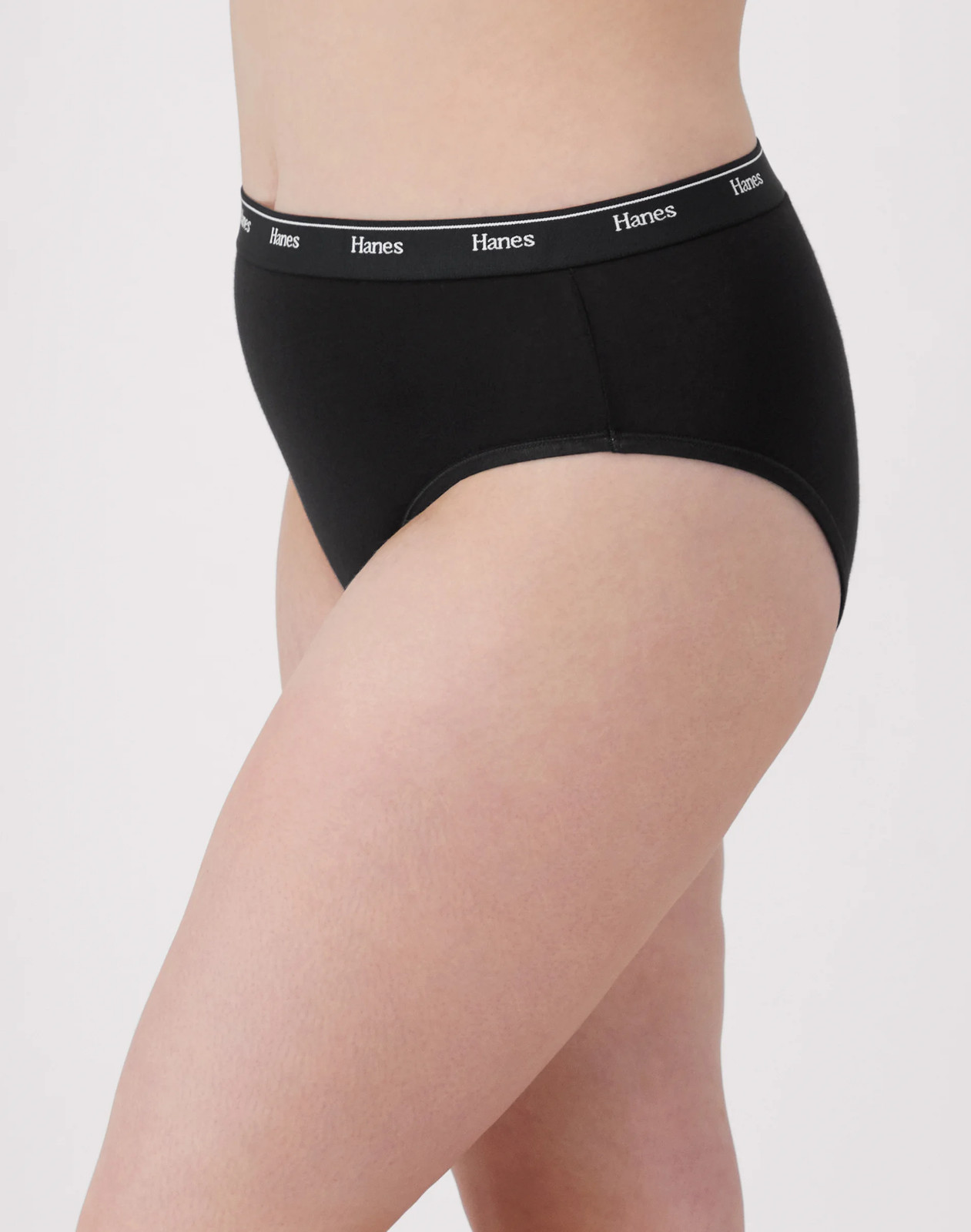 Hanes Originals Women’s Hi-Leg Underwear, Breathable Stretch Cotton, 6-Pack