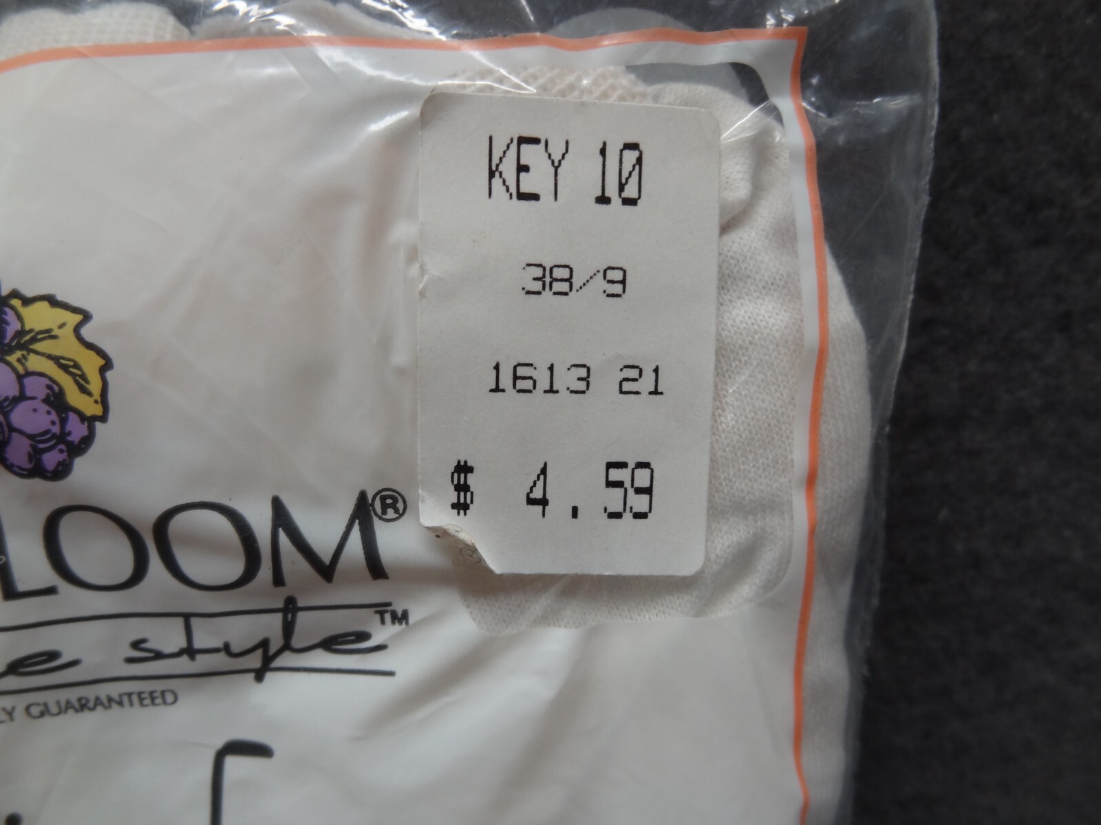 NEW Fruit of the Loom Size 7 3-Pack Feminine Style 100% Natual Cotton Brief 90s