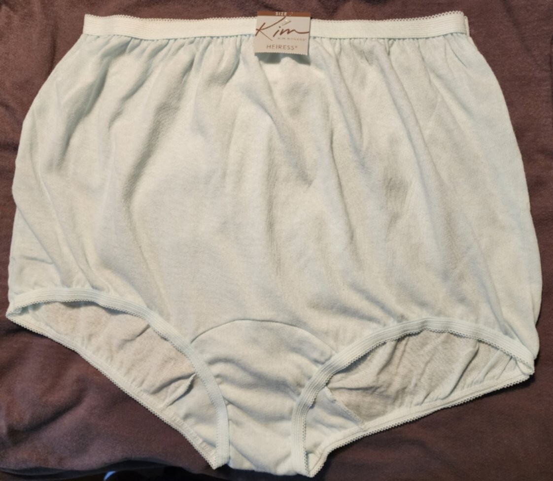3 Pair Size 6 Heiress 100% Light Blue Cotton Panty Brief Panties USA Made