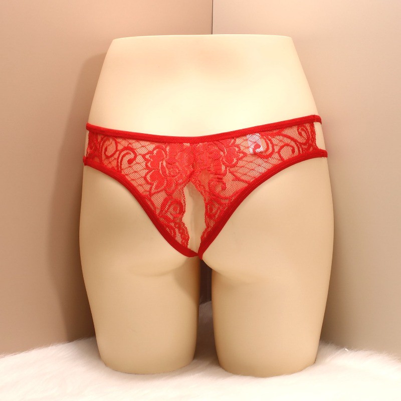 3pc Knickers Hollow Out Lace Crotchless Briefs Cheeky Panties Lingerie Underwear