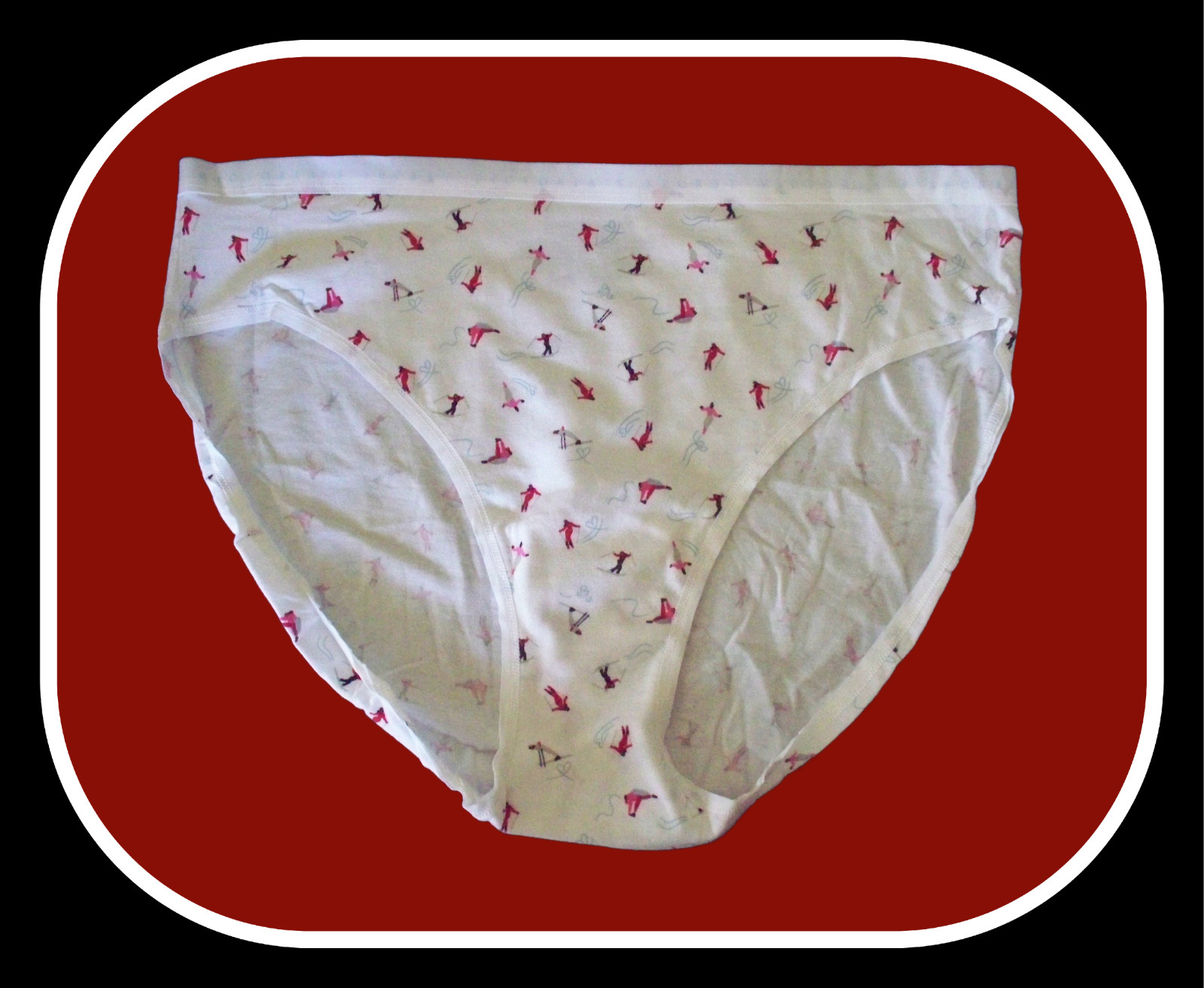 XL Ski Skate White Stretch Cotton Victorias Secret High-Leg Waist Brief Pantie