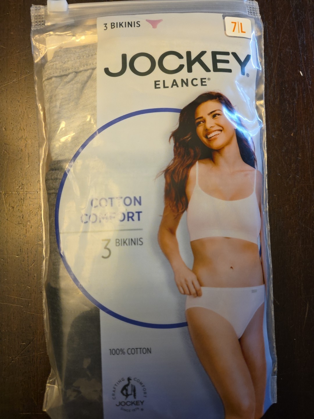 Jockey Elance Cotton Comfort Bikini Size 7 Set Of 3