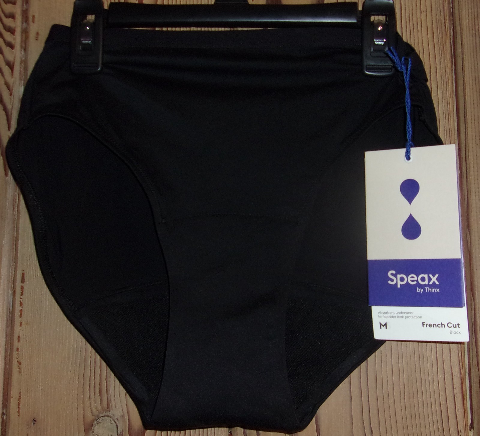 SPEAX by THINX Moderate Absorbent French Cut Panty BLACK Size: MEDIUM NWT $35