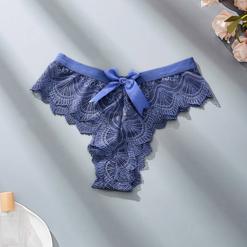 4 Pack Lot Sexy Womens Lace Panties Thongs See Through Sheer Underwear Lingeries