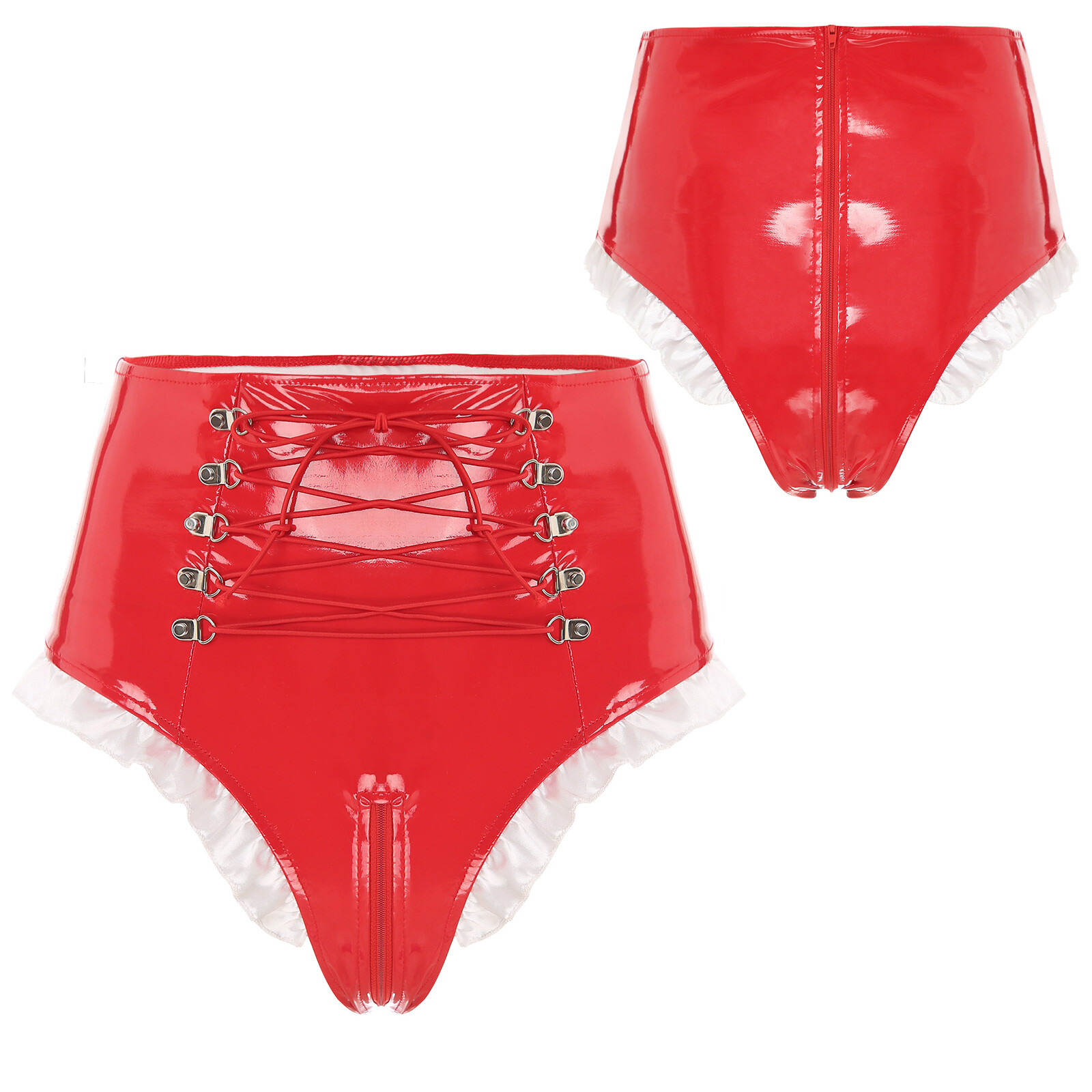 Women’s Knickers Role Play Briefs Nightclub Underwear Patent Leather Panties