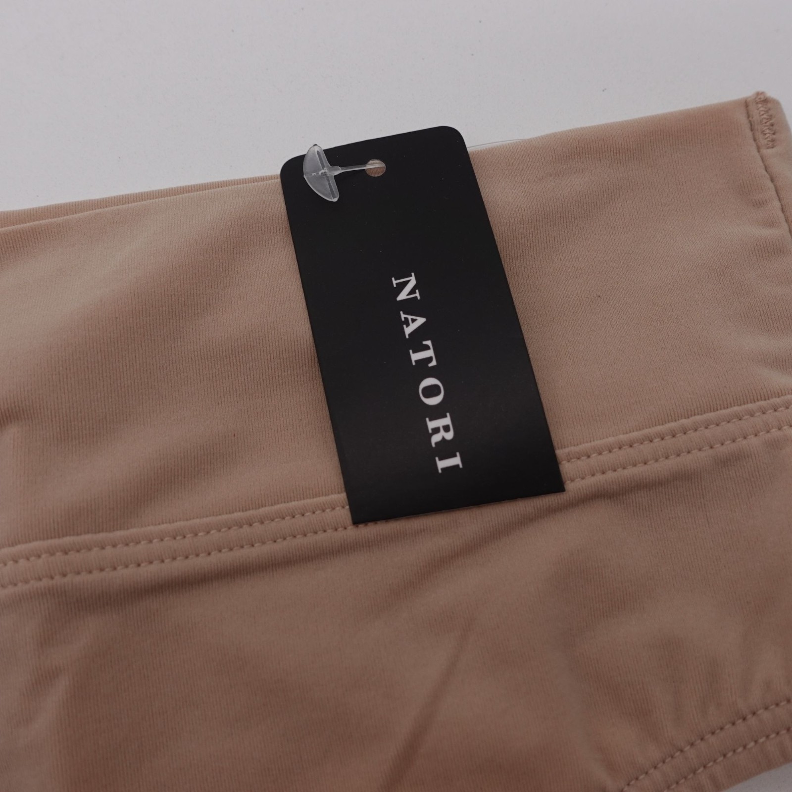 NEW Natori Bliss Flex Cotton Thong Cafe Size L 771276 Minimalist No Show
