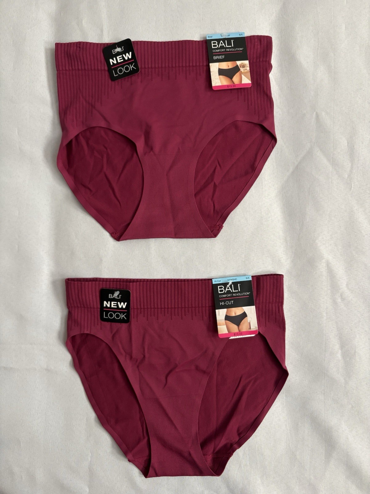 NEW Bali Comfort Revolution Modern Seamless Brief Panty 2 Pair Small 5 DFMSBF