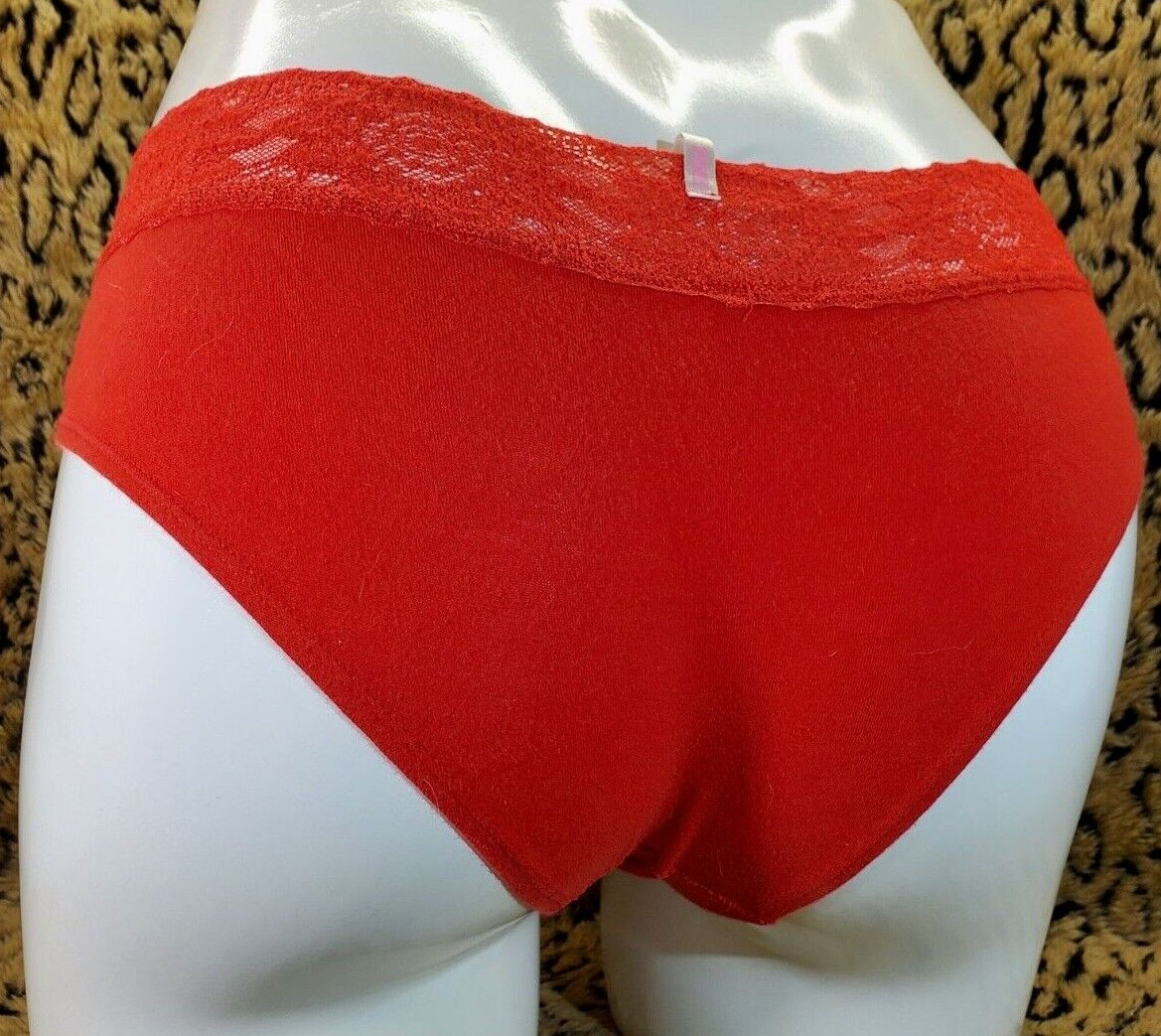 Victoria’s Secret PINK Glitter Logo Red Extra Low Rise Hipster Panty S Sexy