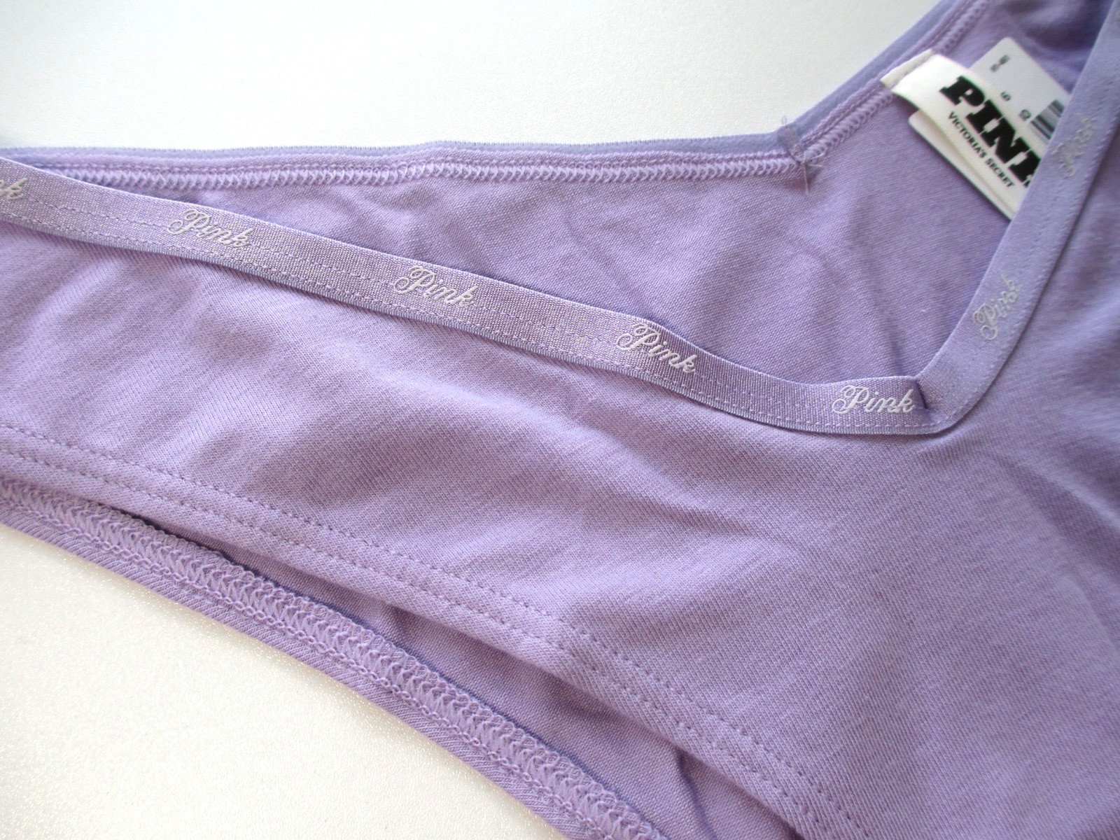VICTORIA’S SECRET PINK Cotton Tanga High Leg Cheeky Panty S M L Purple NWT VS
