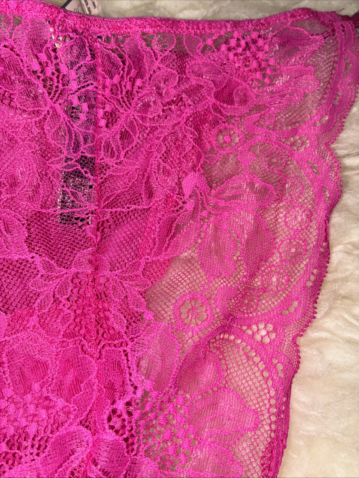New Victoria Secret Panty (L) Very Sexy Strap Lace Cheeky Valentine Lingerie NWT