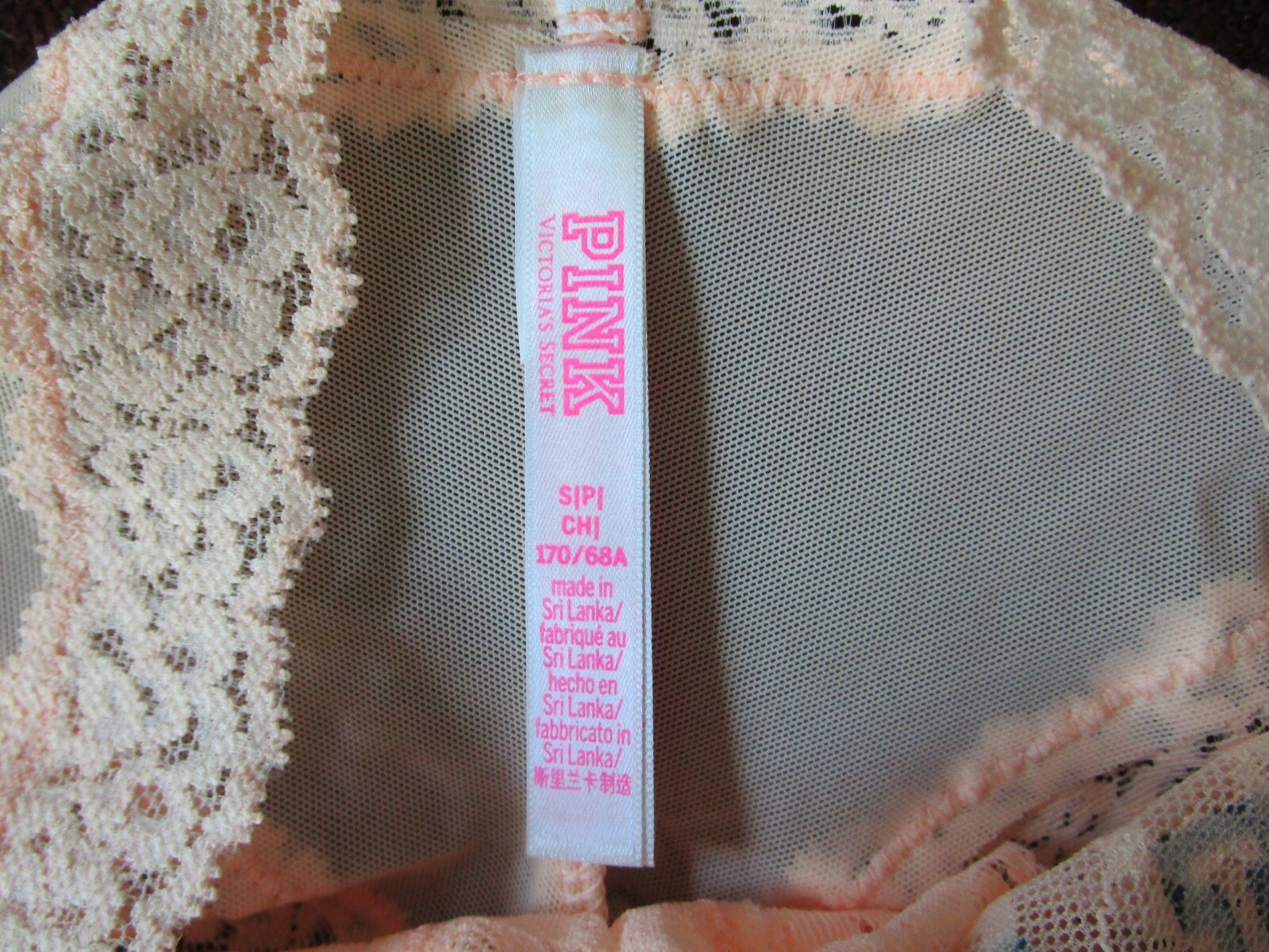 Victoria’s Secret VS PINK Variety No-show Thong Panty Underwear, SMALL lace NEW